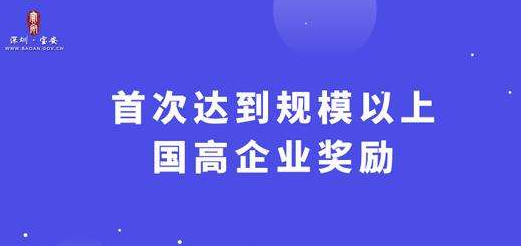 关于：2019年宝安区高新技术企业认定奖励（第二批）申报！